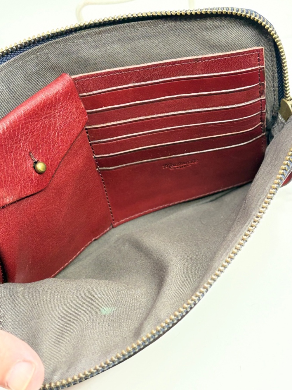 SET of 2 Madewell Leather Pouch Clutch Carryall Wallet - NWOT Condition - Picture 4 of 13